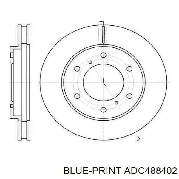 ADC488402 Blue Print muelle de suspensión eje delantero