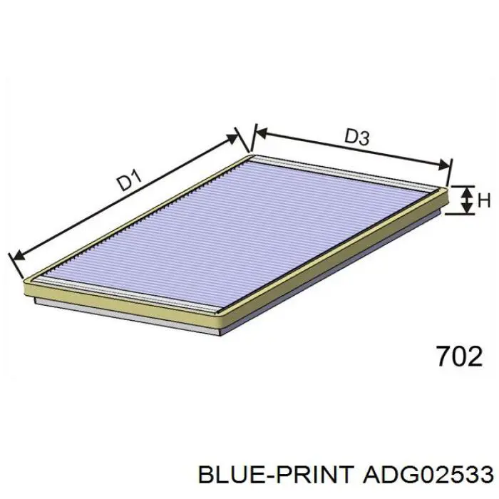 ADG02533 Blue Print filtro de habitáculo