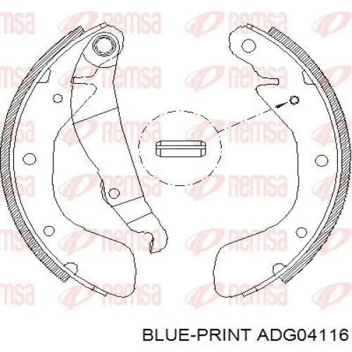 ADG04116 Blue Print zapatas de frenos de tambor traseras