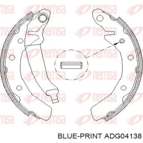 ADG04138 Blue Print zapatas de frenos de tambor traseras