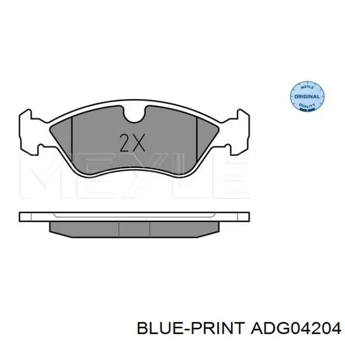 ADG04204 Blue Print pastillas de freno delanteras