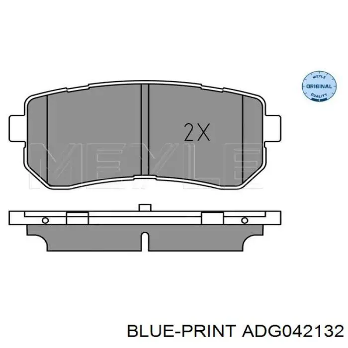 ADG042132 Blue Print pastillas de freno traseras