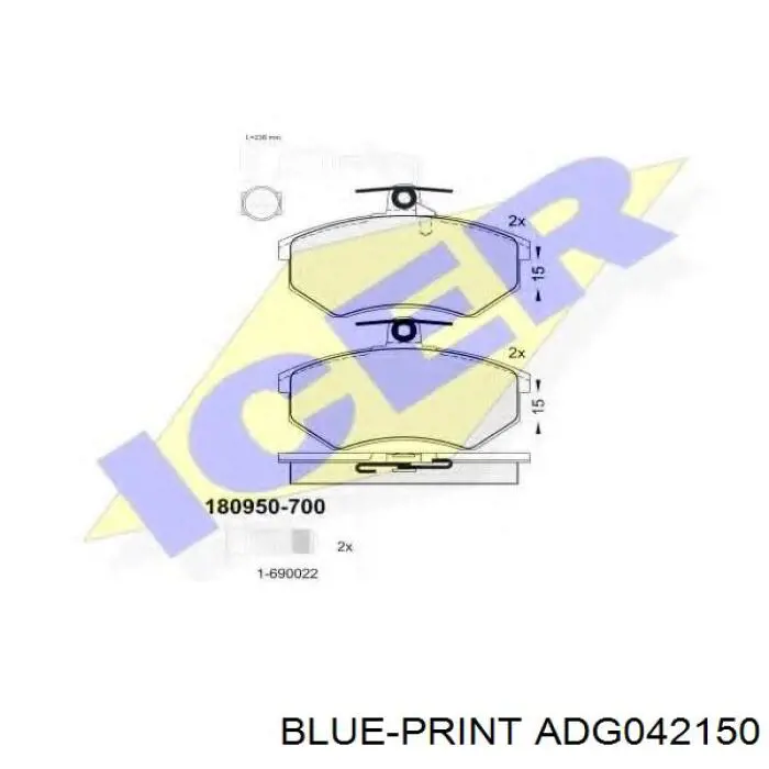 BPA0134.50 Open Parts pastillas de freno delanteras