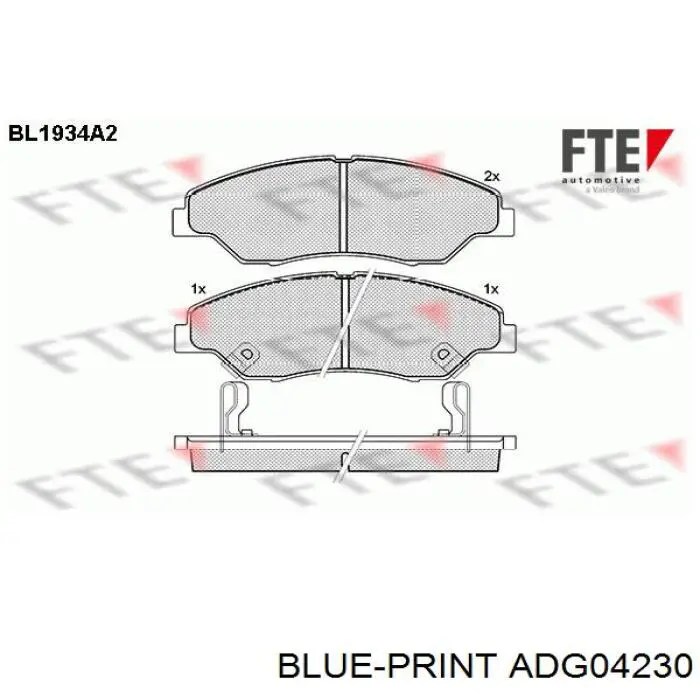 K0453323Z Hyundai/Kia pastillas de freno delanteras