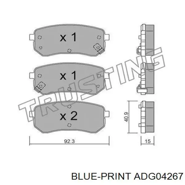  Pastillas de freno traseras para Hyundai I10 PA