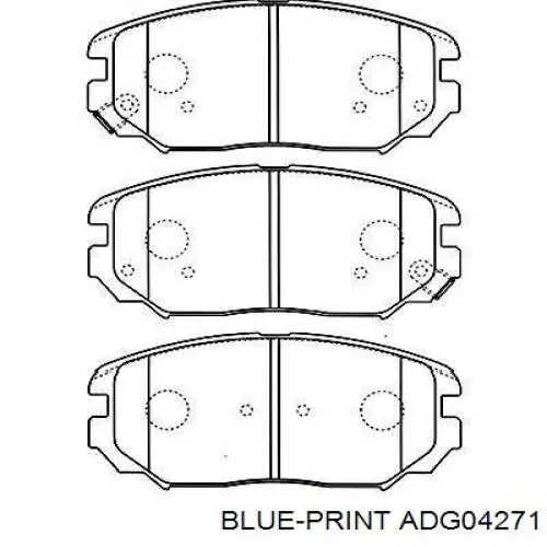 ADG04271 Blue Print pastillas de freno delanteras