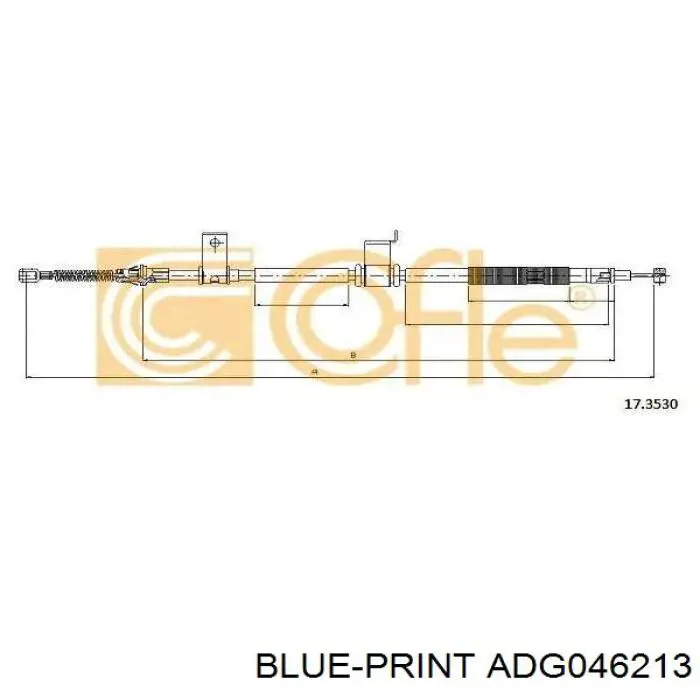  Cable de freno de mano trasero derecho para Chevrolet Captiva 1 