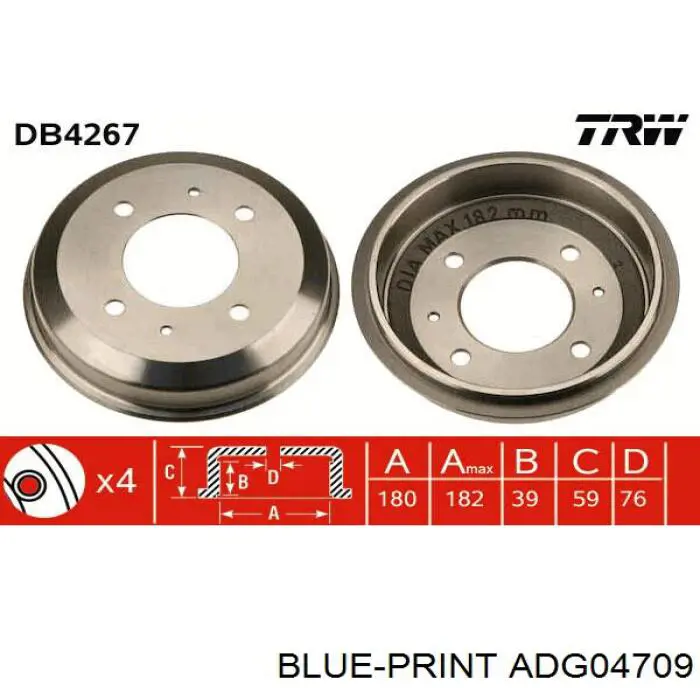  Freno de tambor trasero para Hyundai Accent 2 