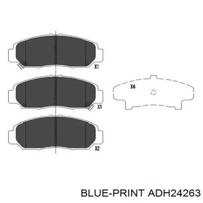 ADH24263 Blue Print pastillas de freno delanteras