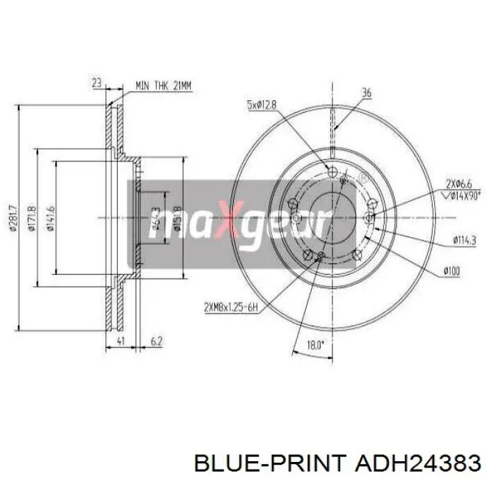  Freno de disco delantero para Honda FR-V BE