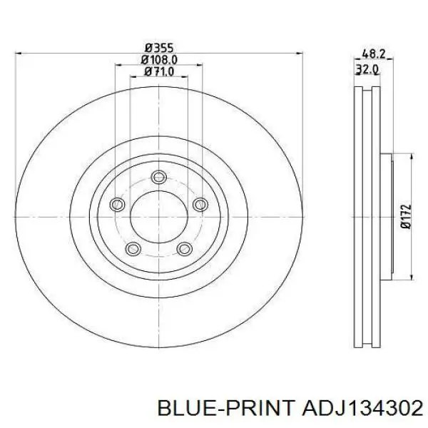  Freno de disco delantero para Jaguar S-type CCX