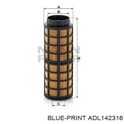 ADL142316 Blue Print filtro combustible