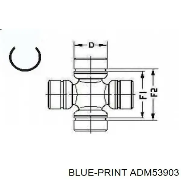  Cruceta de árbol de cardán trasero para Mazda 323 BG