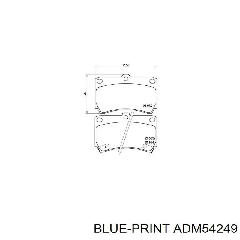 ADM54249 Blue Print pastillas de freno delanteras