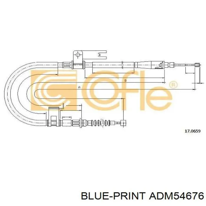  Cable de freno de mano trasero izquierdo para Mazda Protege 4 DOOR