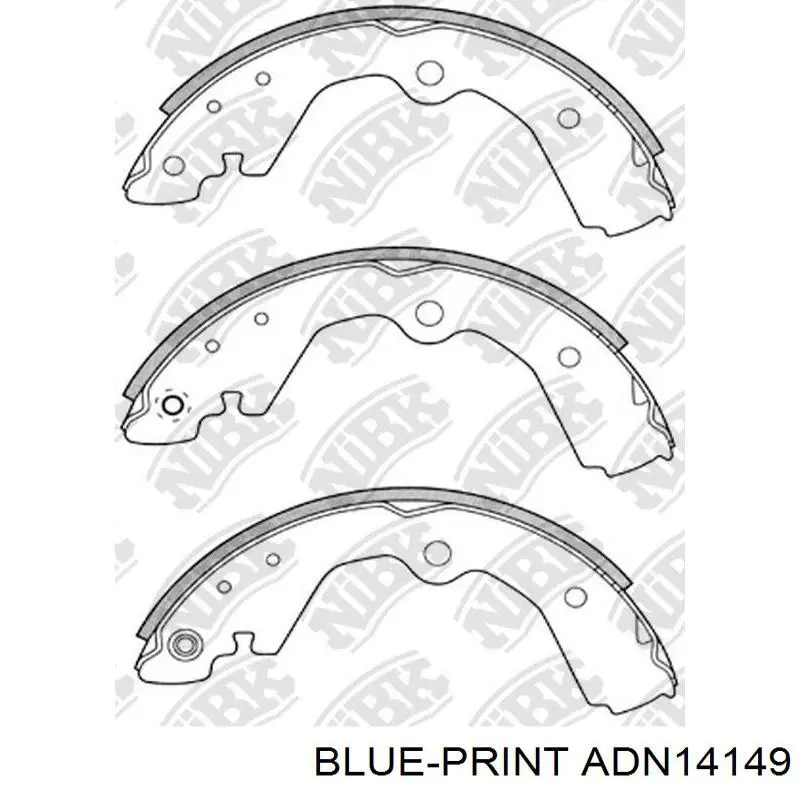 ADN14149 Blue Print zapatas de frenos de tambor traseras