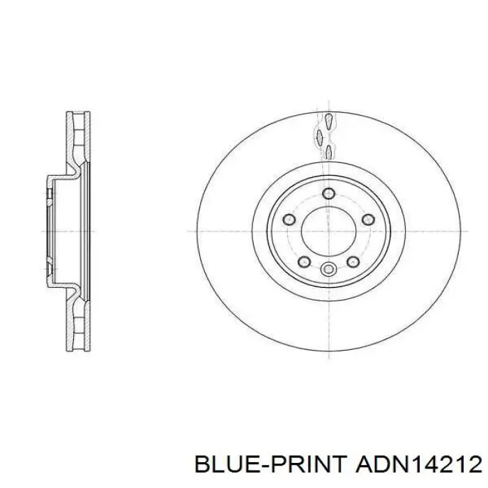 ADN14212 Blue Print pastillas de freno delanteras