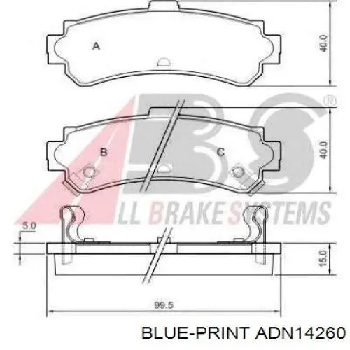 MP432J Mintye pastillas de freno traseras