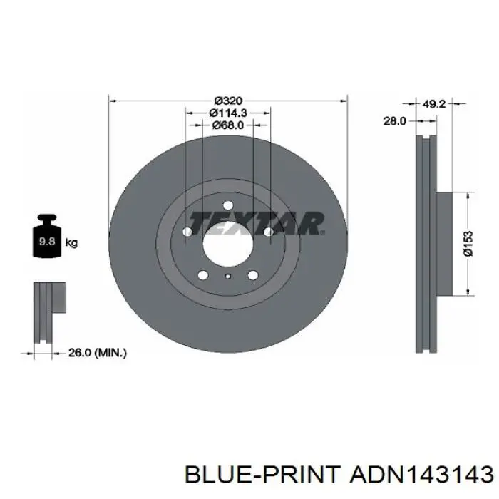  Freno de disco delantero para Nissan Murano Z51