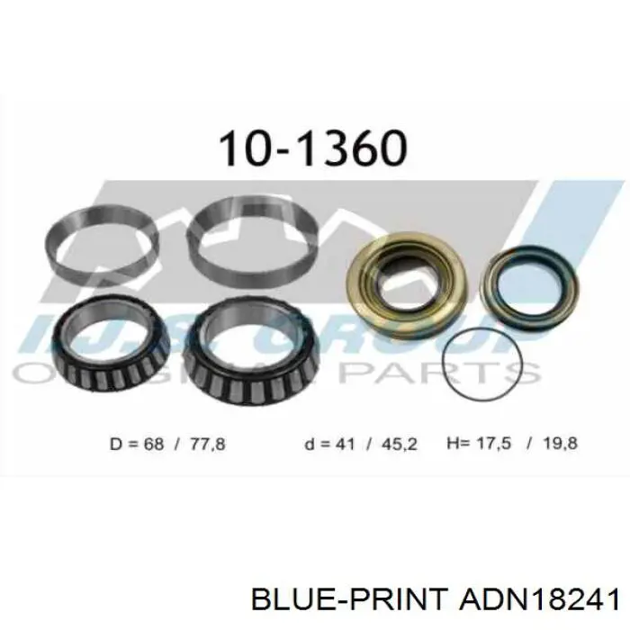 ADN18241 Blue Print cojinete de rueda delantero