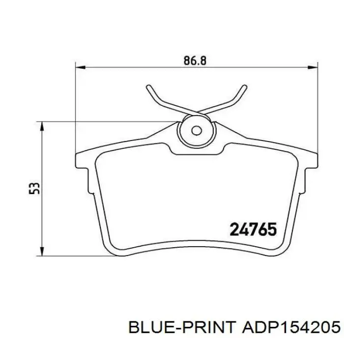 ADP154205 Blue Print pastillas de freno traseras