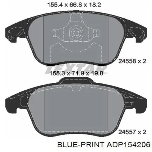 ADP154206 Blue Print pastillas de freno delanteras