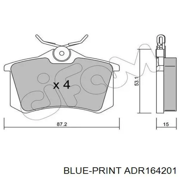 440661332R Renault (RVI) pastillas de freno traseras