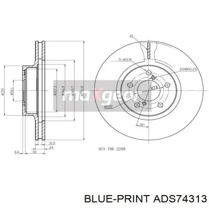 36310AA091 Subaru freno de disco delantero