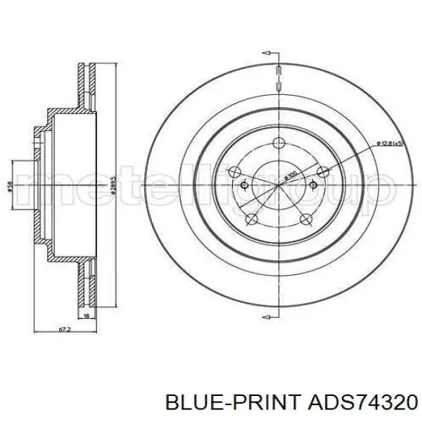 BDR2219.20 Open Parts disco de freno trasero