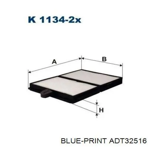 ADT32516 Blue Print filtro de habitáculo