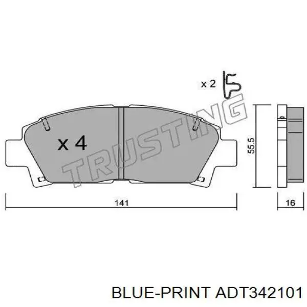 0449124080 Toyota pastillas de freno delanteras