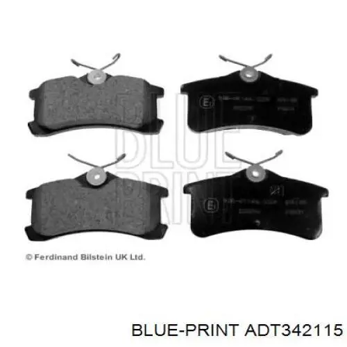 ADT342115 Blue Print pastillas de freno traseras