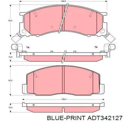 0449128280 Toyota pastillas de freno delanteras