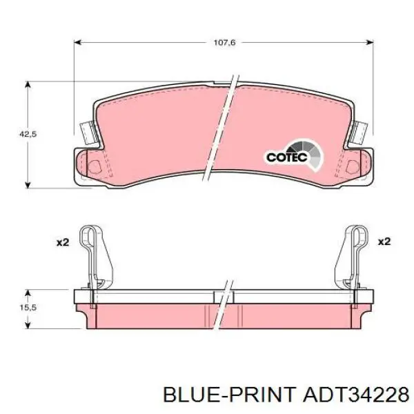  Pastillas de freno traseras para Toyota Camry V10