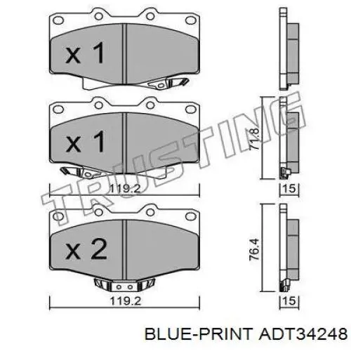 449135241 Toyota pastillas de freno delanteras