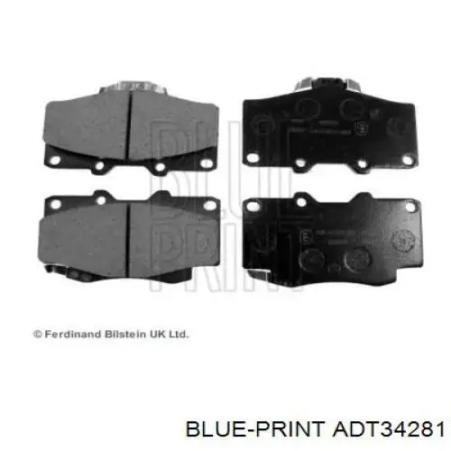 ADT34281 Blue Print pastillas de freno delanteras