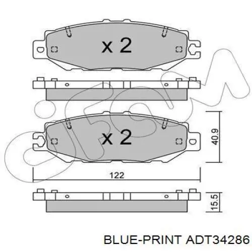 0449250020 Toyota pastillas de freno traseras