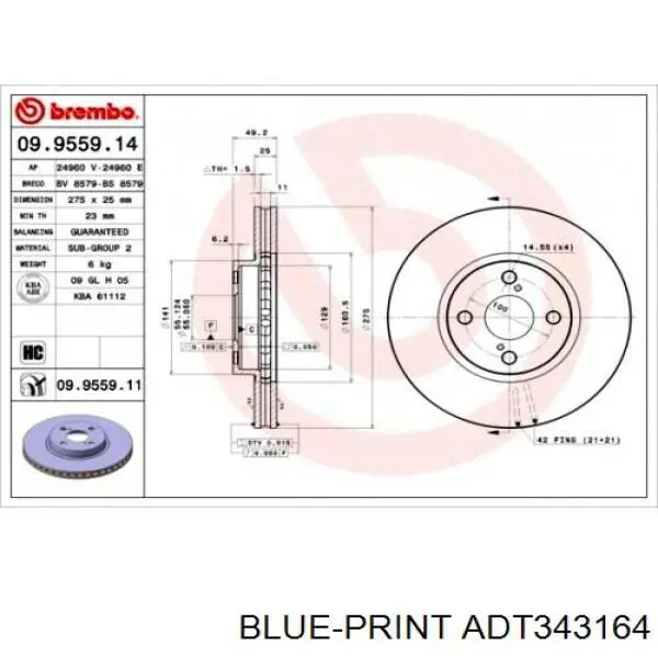 BS0986479245 Polcar freno de disco delantero