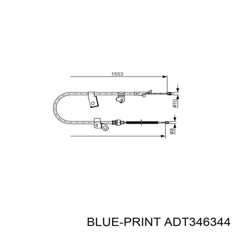 4642052020 Toyota cable de freno de mano trasero derecho