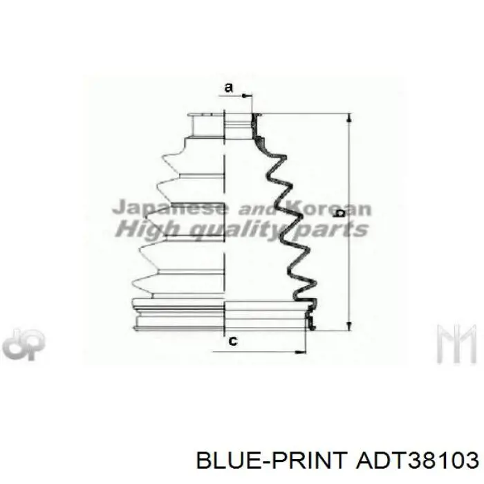 T1708UZ RBI fuelle, árbol de transmisión delantero exterior