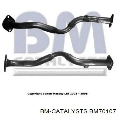 BM70107 BM Catalysts tubo de admisión del silenciador de escape delantero