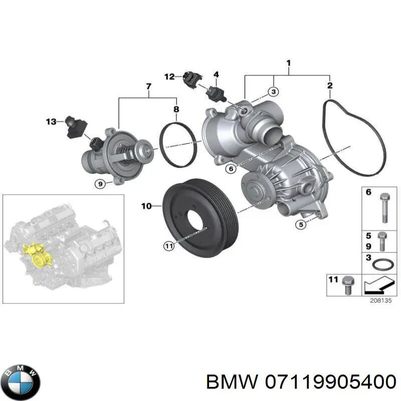  Espárrago del colector de admisión para BMW 2 F23