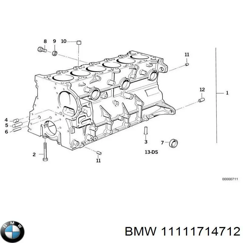 11111714712 BMW tapón de culata