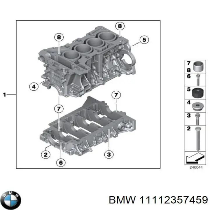 11112357459 BMW bloque motor