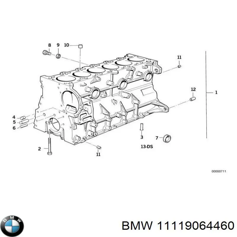 11119064460 BMW juego completo de juntas, motor, inferior