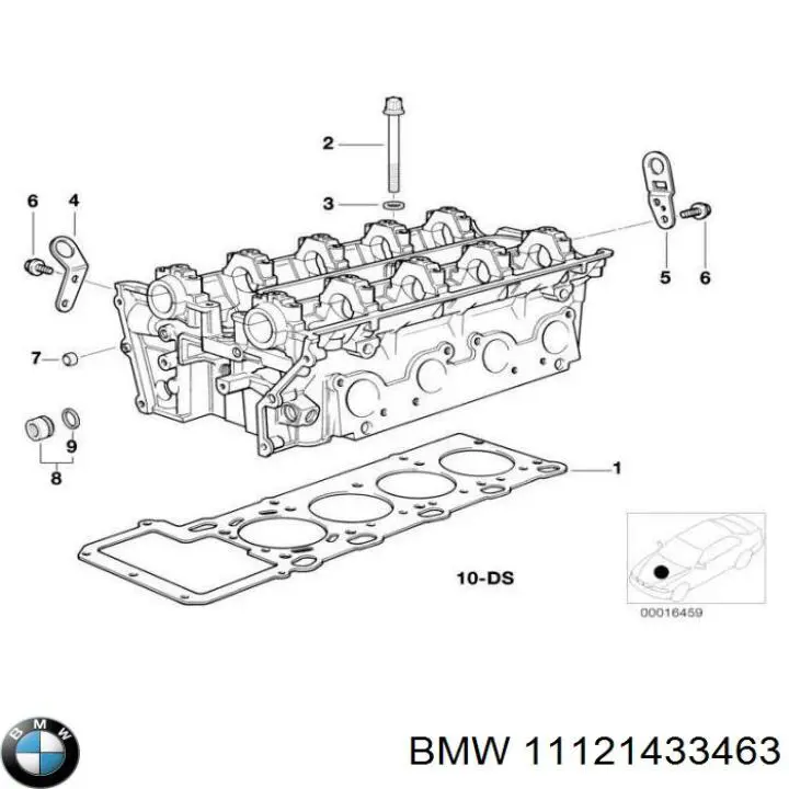 11121433463 BMW junta de culata derecha