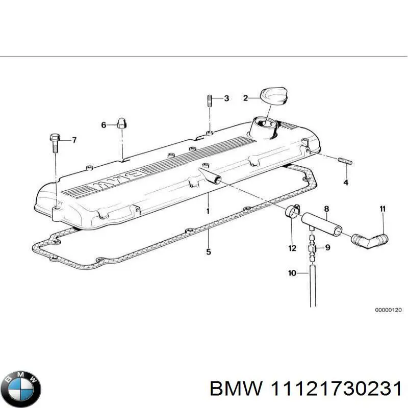 11121730231 BMW junta de la tapa de válvulas del motor