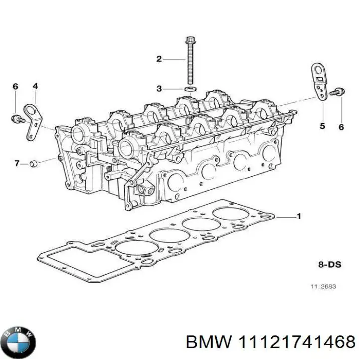 11121741468 BMW junta de culata derecha