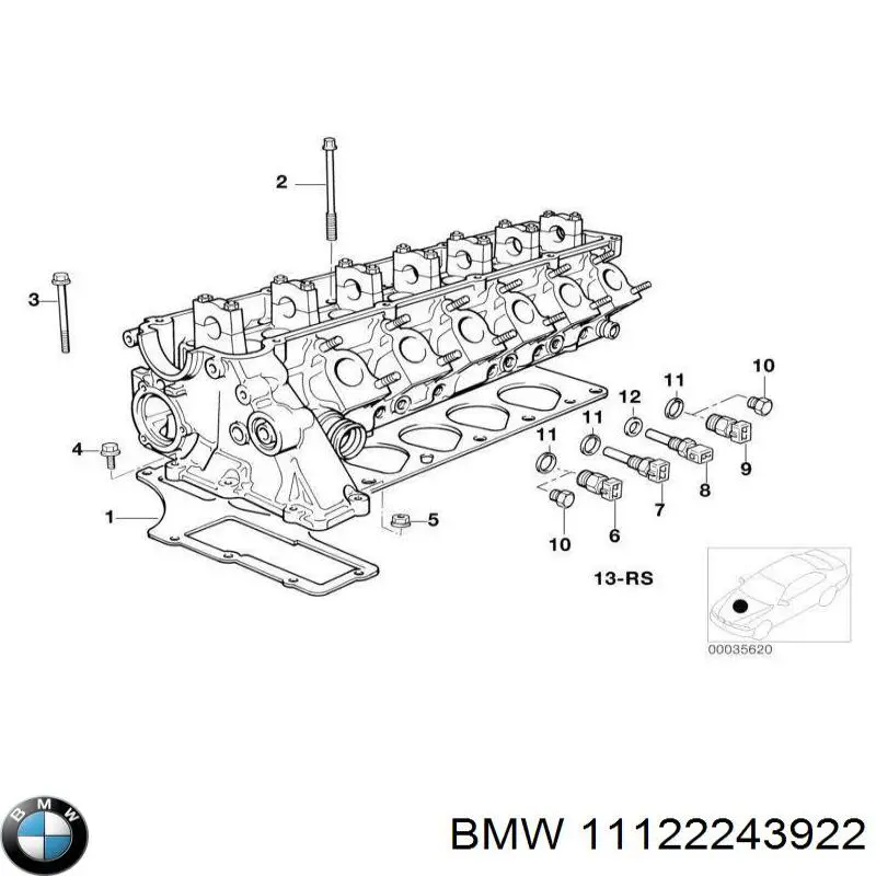 11122243922 BMW junta de la tapa de válvulas del motor