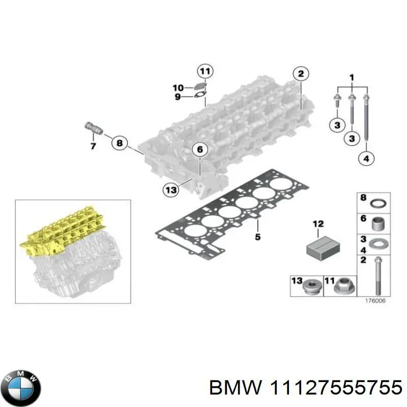 11127555755 BMW junta de culata